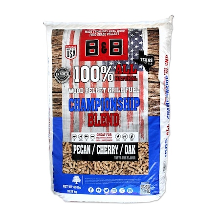 B&B Charcoal 40 lbs Champion Blend Pellets B&8371
